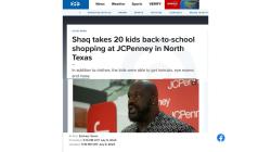 [News Clip] Shaq takes 20 kids back-to-school shopping at JCPenney in North Texas