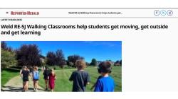 [News Clip] Weld RE-5J Walking Classrooms help students get moving, get outside and get learning