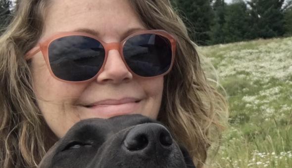 Nicole and her dog, Sam