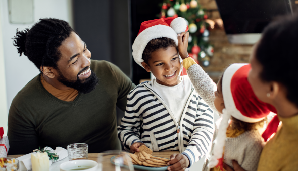 Family gathers to celebrate the holidays
