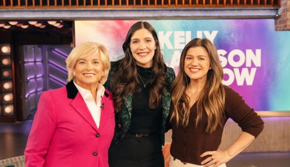 Kathy Higgins and Special Education Teacher Tara O'Shea appear on The Kelly Clarkson Show