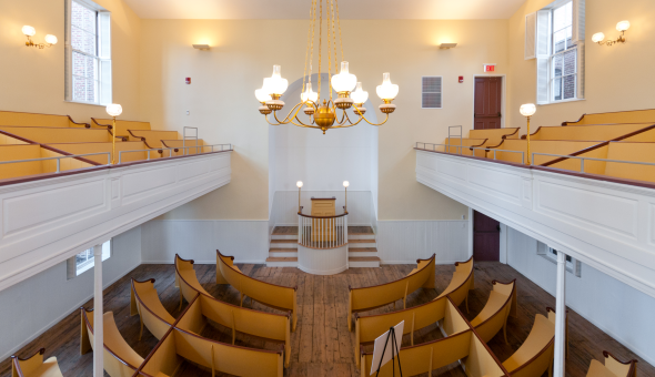 The African Meeting House, part of Boston's Black Heritage Trail® and the Museum of African American History.
