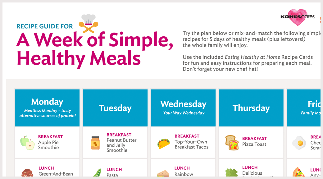 Eating Healthy at Home Recipes | Alliance for a Healthier Generation